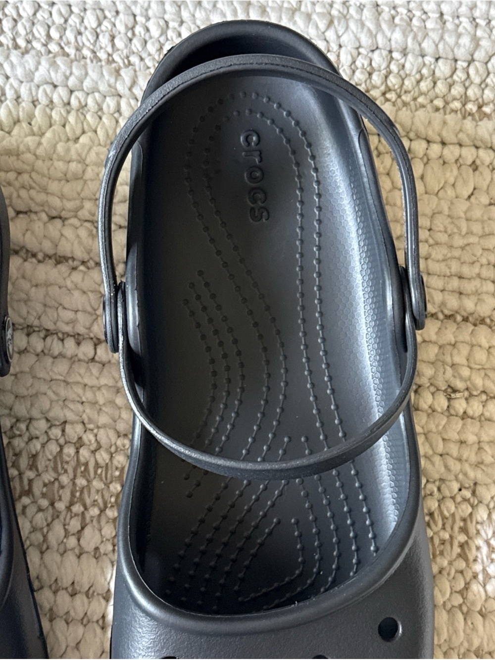 Crocs Black Double Strap Clog Comfort Slip-on Shoes Size 10 Women's - Picture 10 of 14